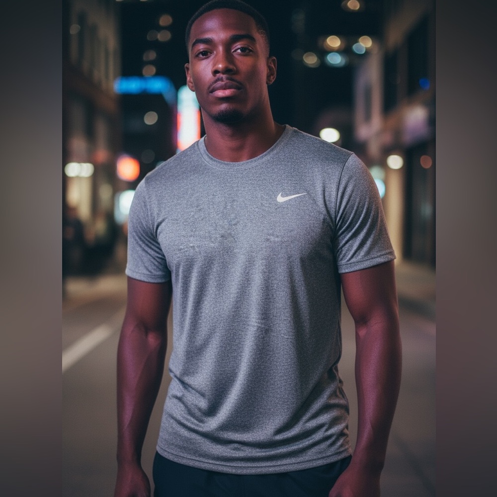 Nike Dri-FIT Sage Green Tee | Men’s Size L | Performance Athletic Top